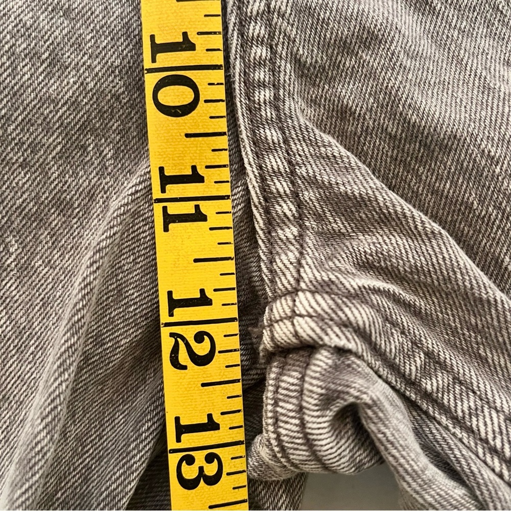 Abercrombie & Fitch The 90’s Straight Ultra High Rise Curve Love Charcoal Jeans - Picture 10 of 11